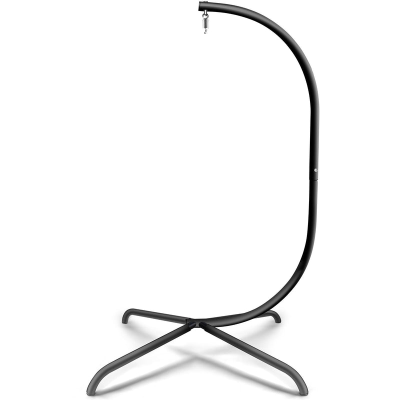 Hammock Swing Chair Stand, Swing Chair Accessory, For Indoor, Outdoor, Hanging Hammock C-Stand, Heavy-Duty Steel Hanging Stand - Black