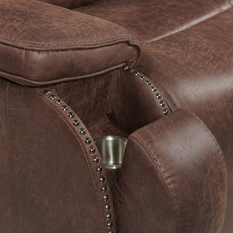 Atlantis - Power Motion Recliner with Power Head Recliner - Heritage Brown