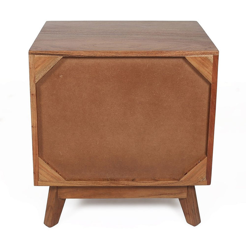 Elegant Design Nightstand - Natural Brown