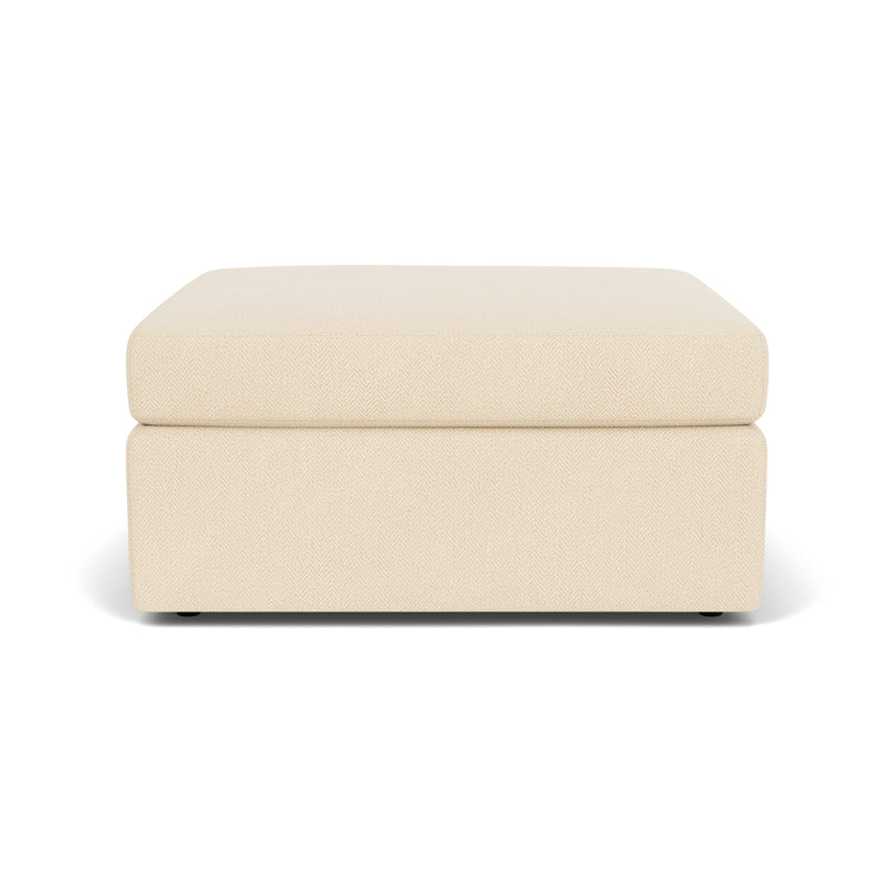 Sky - Stationary Square Cocktail Ottoman - Light Brown