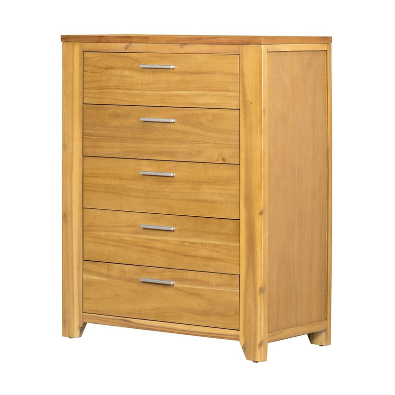 5 Drawer Dresser - Natural Brown