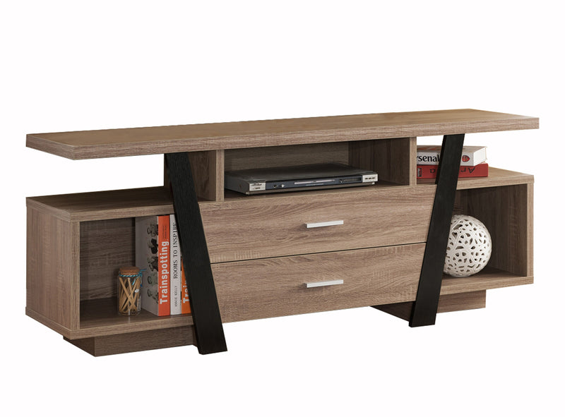Home Entertainment Modern TV Stand With Two Drawers And Multi