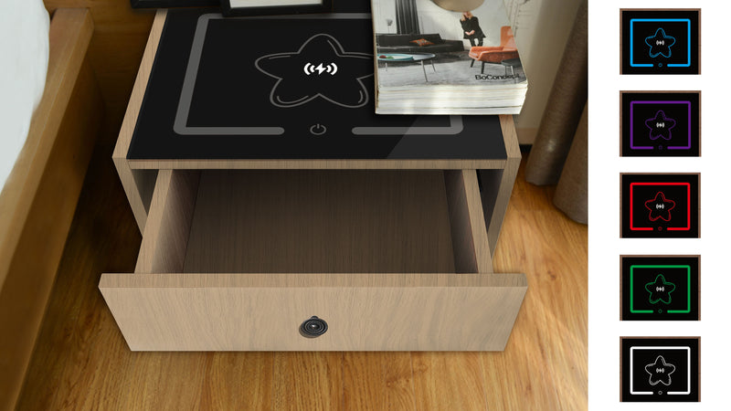 Nightstand With Wireless Charging Station