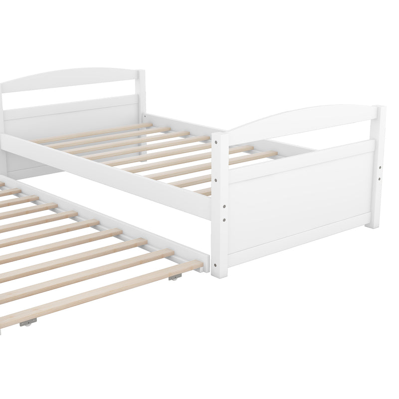 Twin Size Daybed with Trundle, White