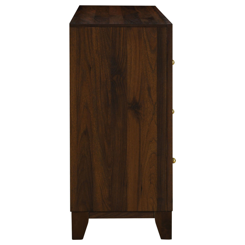 Welsley - 6-Drawer Dresser Cabinet - Walnut