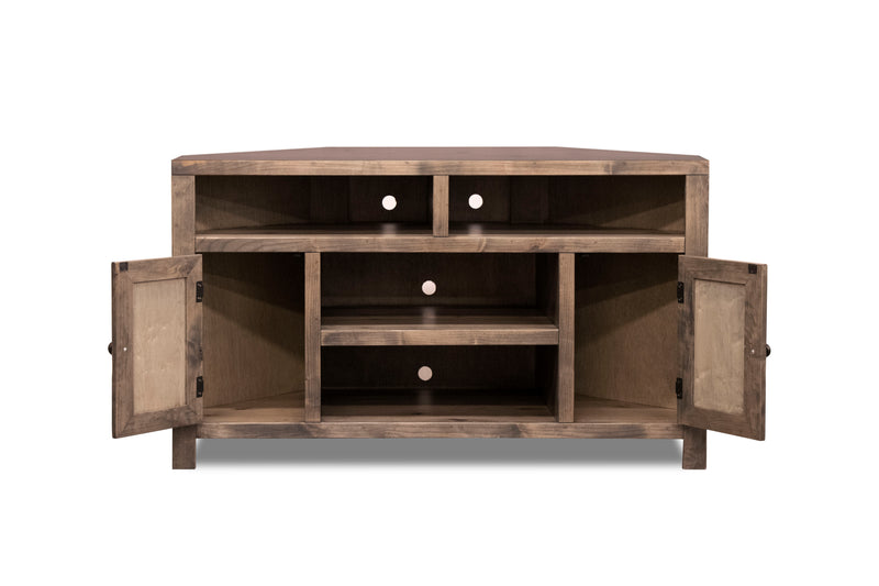 Joshua Creek - 52" Corner TV Stand For TVs Up To 55" - Barnwood