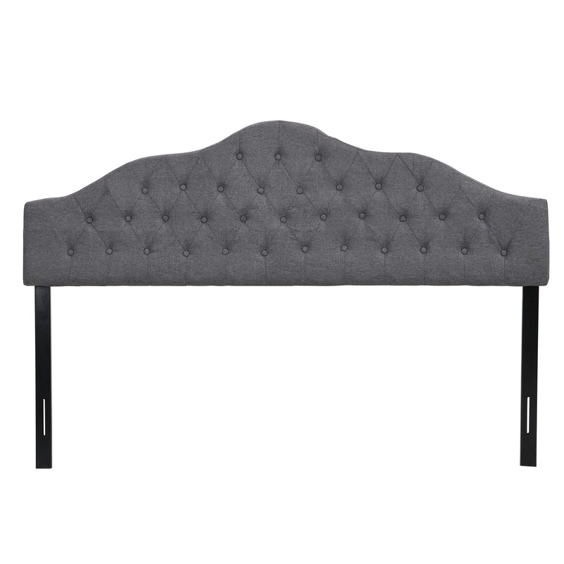 Upholstered Headboard, Adjustable Headboards for King Size Bed, Modern Breathable Fabric with buttons, Adjustable Height from 55.9" to 63.78", Grey Linen