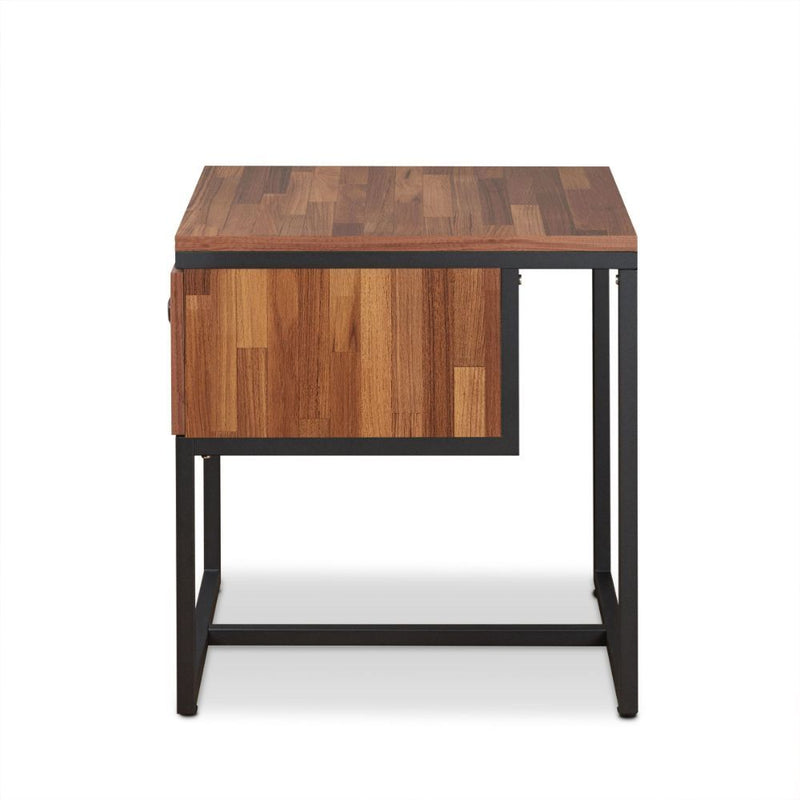 Sara - I - End Table - Walnut & Sandy Black