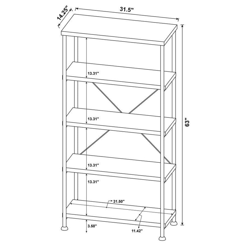 Analiese - 4-shelf Bookcase