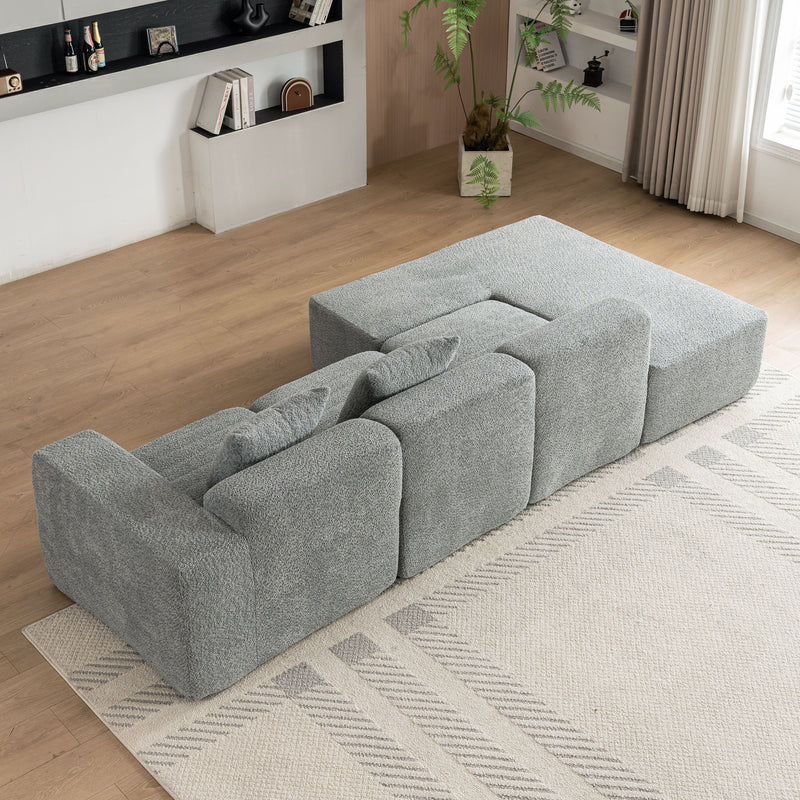 Sectional Sofa Full-Compressed Sofa Couch Free-Combined Sofa For Living Room