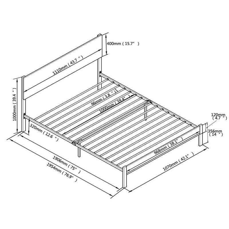 Twin Metal Bed Sturdy System Metal Bed Frame, Modern Style And Comfort To Any Bedroom - Black