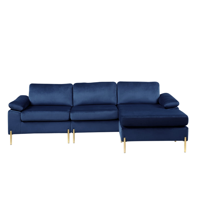 Shannon - Velvet Sectional Sofa With Chaise