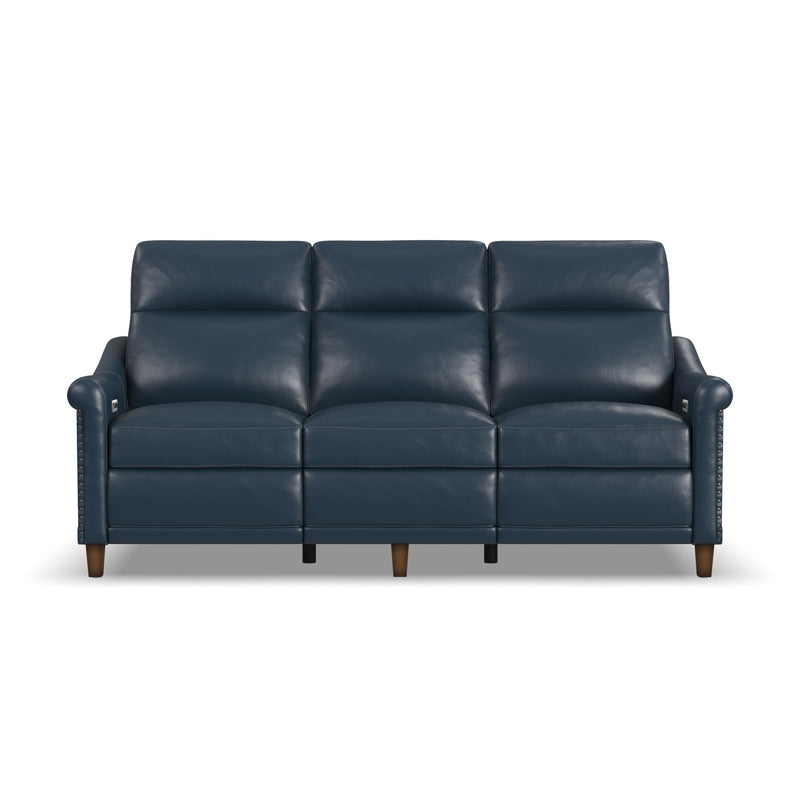 Elizabeth - Power Reclining Sofa With Power Headrests - Blue