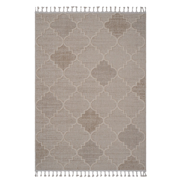 Guros - 4' x 6' Trellis Indoor / Outdoor Area Rug - Cream