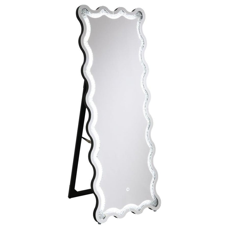 Brixey - LED Lighting Standing Floor Mirror - Black