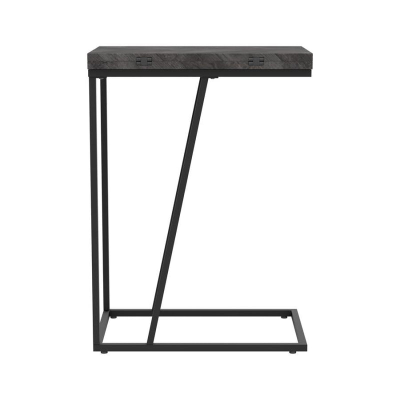 Carly - Expandable Engineered Wood C-Shaped Side Table