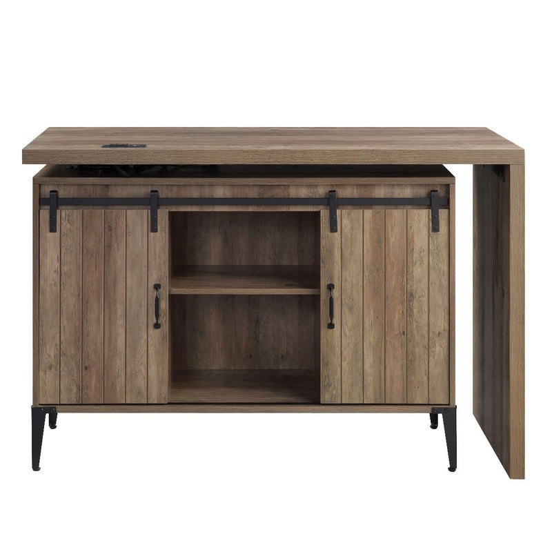 Zakwani - Writing Desk - Rustic Oak & Black Finish - 36"