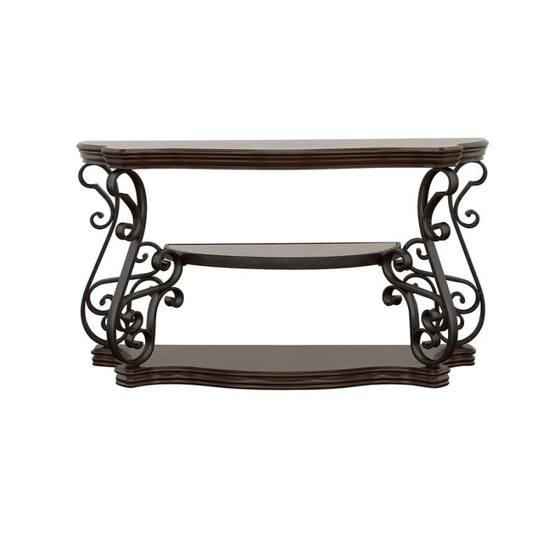 Laney - Sofa Table - Deep Merlot And Clear