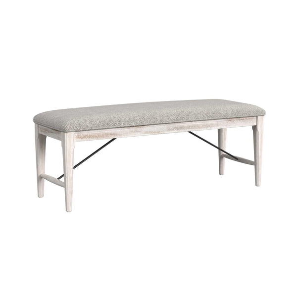 Rogen Rustic - Dining Bench - Rustic White / Gray