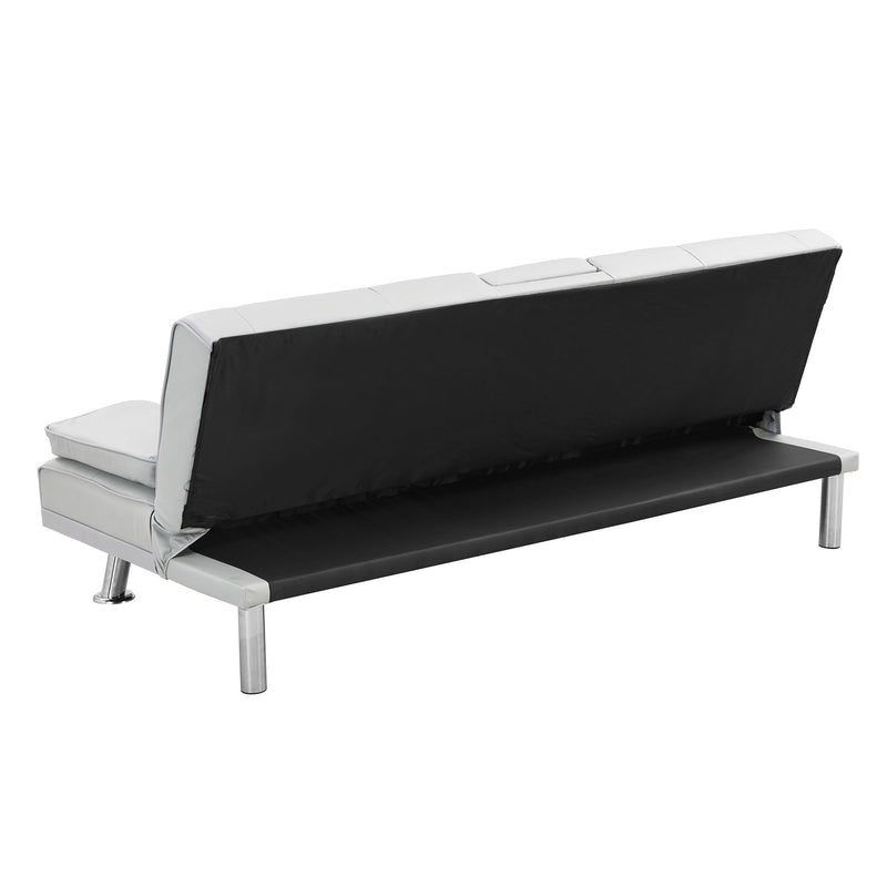 Futon Sofa Bed With Armrest Two Holders