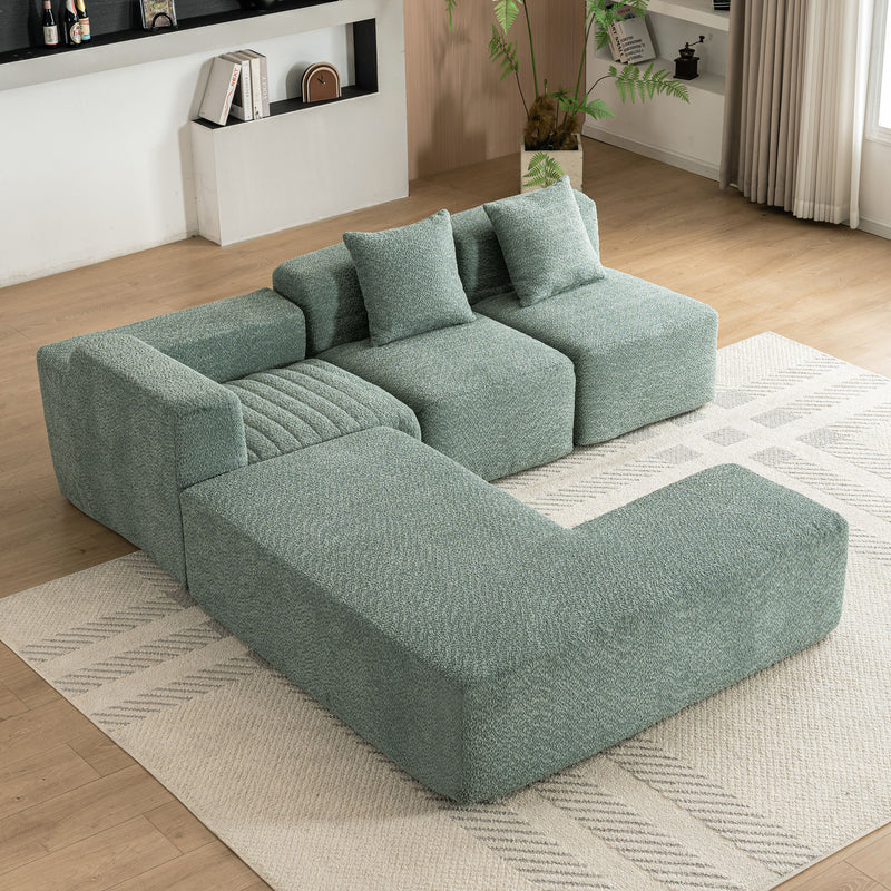 Sectional Sofa Full-Compressed Sofa Couch Free-Combined Sofa For Living Room