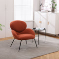 Modern Sherpa Chairs Accent Armchairs For Living Dining Room, Upholstered Chairs With Metal Legs, Comfy And Soft Chairs For Bedroom, Cute Vanity Chairs