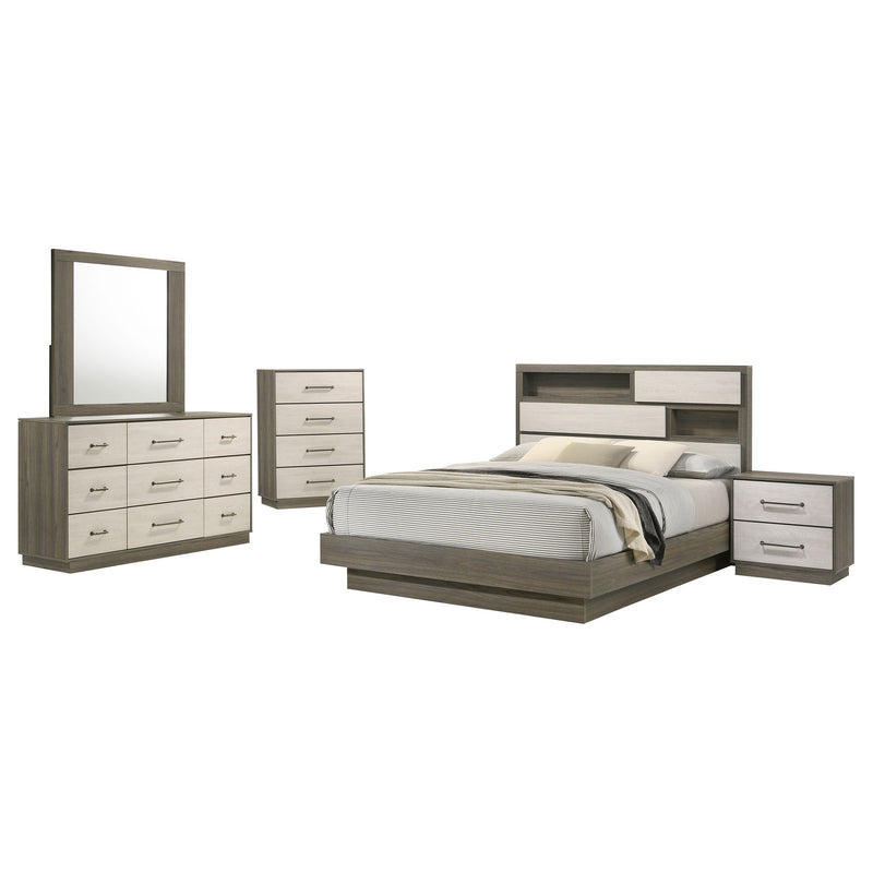 Fenwick - 5-Piece Queen Bedroom Set - Gray Oak