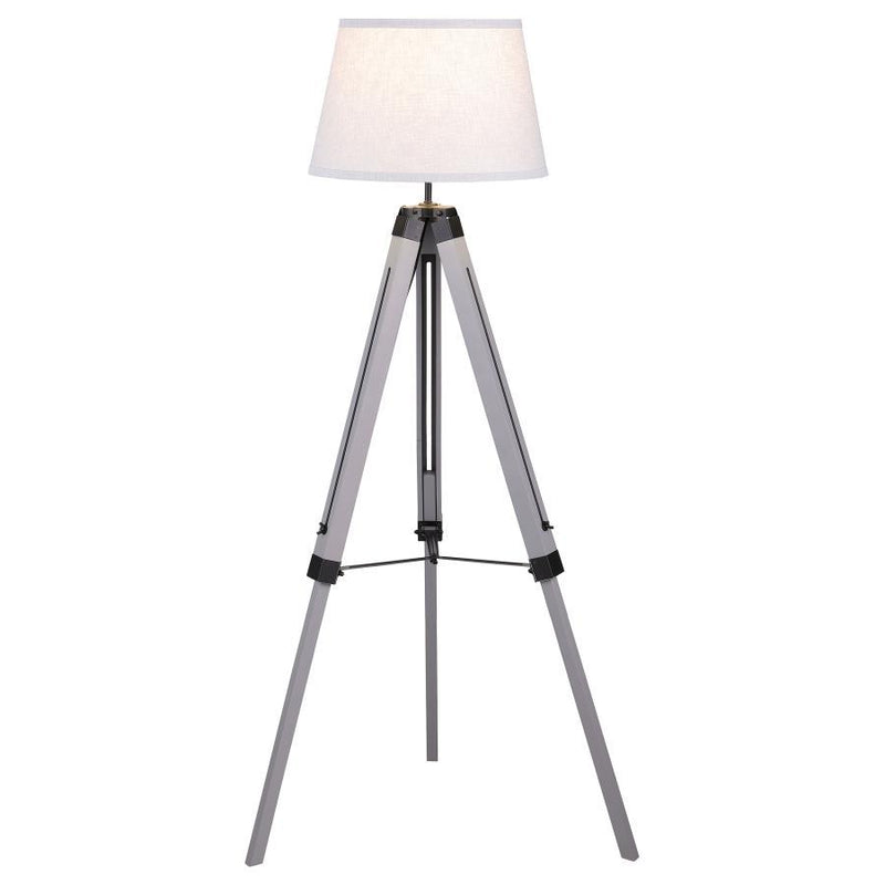 Dayton - Adjustable Empire Shade Tripod Floor Lamp Gray