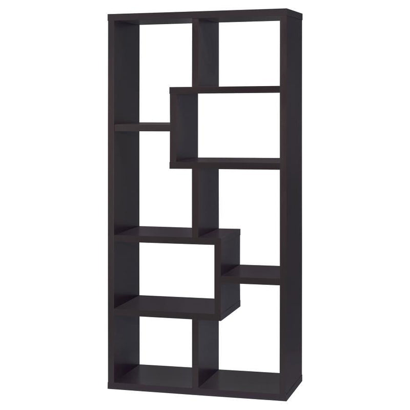 Theo - 10-Shelf Geometric Bookcase