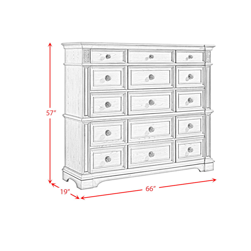 Glenmore - 15-Drawer Mansion Chest - Aged Gray