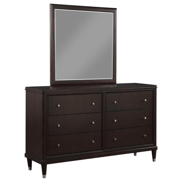 Emberlyn - 6-Drawer Dresser With Mirror - Brown