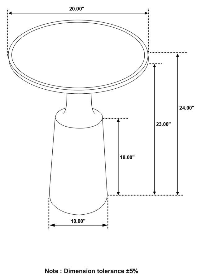 Ixia - Accent Table With Tapered Base