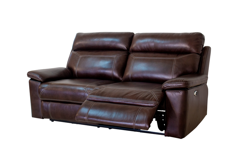 Sterling Power Brown Air Leather 3 Seater