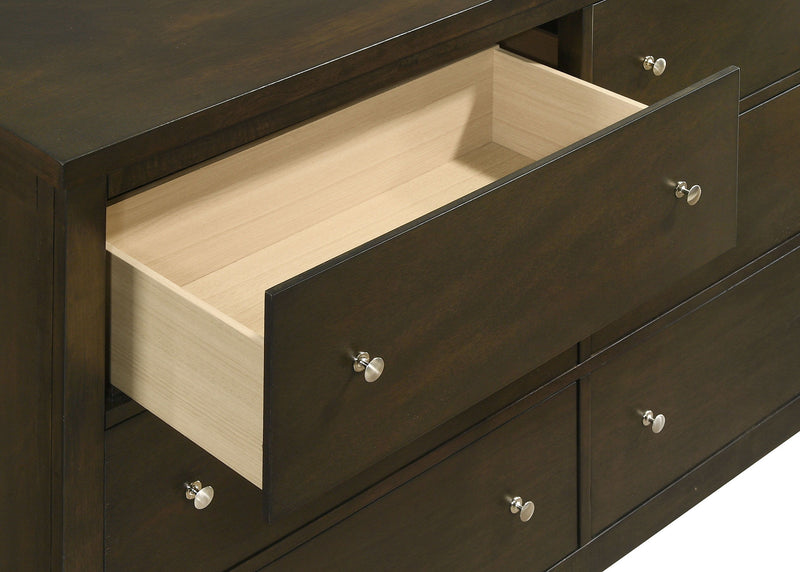 Wilkes - 6-Drawer Dresser And Mirror - Dark Cocoa