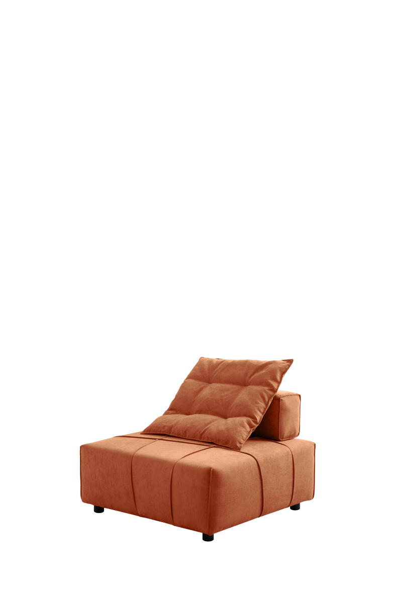 [VIDEO provided]Modular Sectional single sofa,Armless Chair with Removable Back Cushion -33.1"for living room