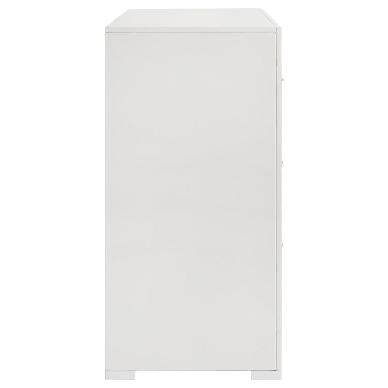 Ives - 6-Drawer Dresser Cabinet - White High Gloss