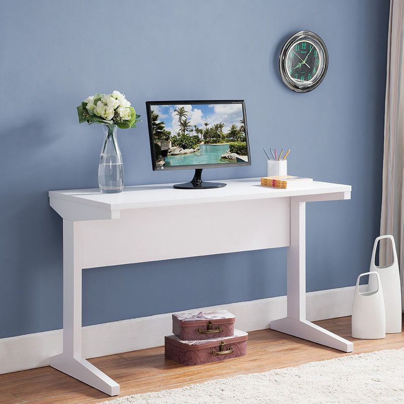 Laptop Desk With I-Shaped Sturdy Legs - White