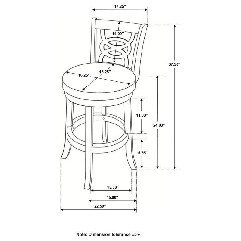 Calecita - Wood Swivel Counter Stool (Set of 2)