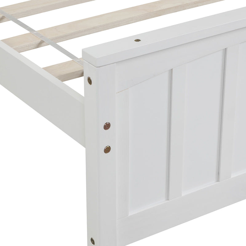 Twin Size Platform Bed - White