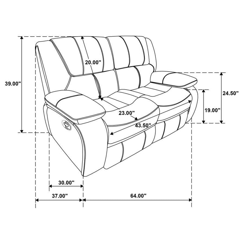 Camila - Upholstered Motion Reclining Loveseat