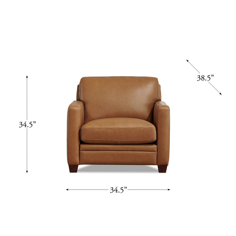 Naples - Leather Chair - Cognac