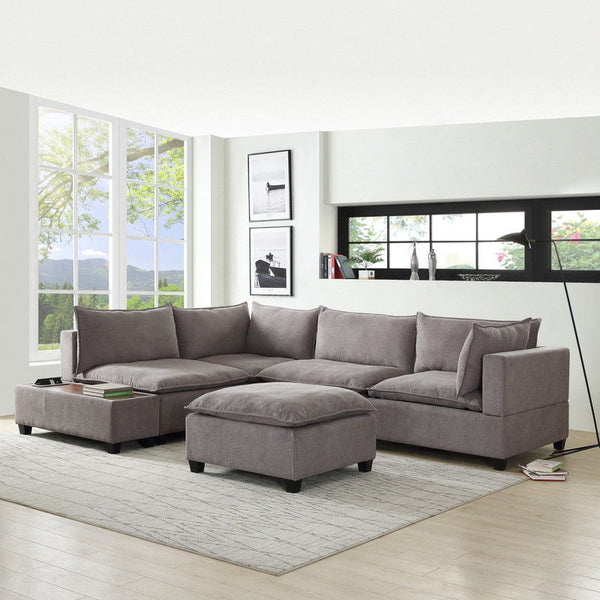 Madison - Modular Sectional Sofa Chaise With USB Storage Console Table