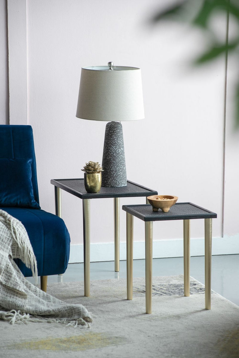 Side Tables (Set of 3) - Black / Gold