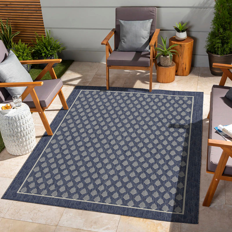 Sunshine - 2'7" X 7'3" Polypropylene Indoor / Outdoor Area Rug - Blue