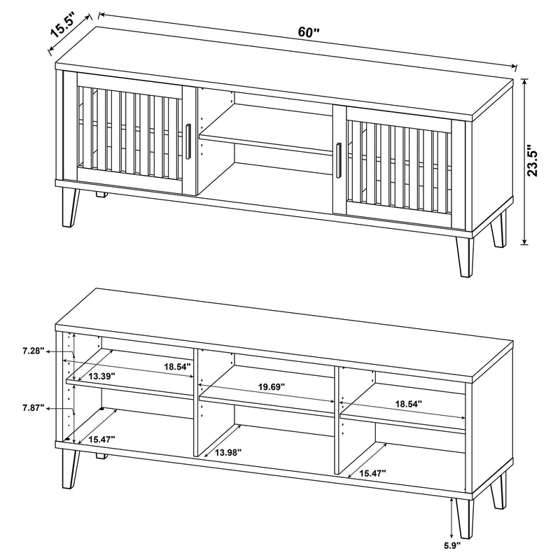 Sedona - 2 Door Engineered Wood 60" Tv Stand - Dark Pine