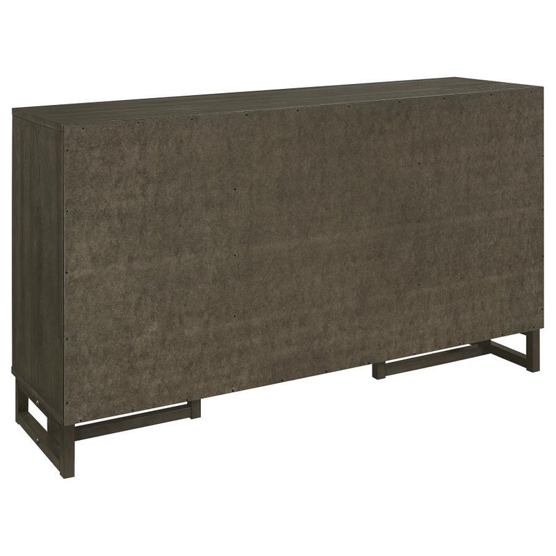 Kelly - 3-Drawer Storage Dining Sideboard Server - Dark Gray