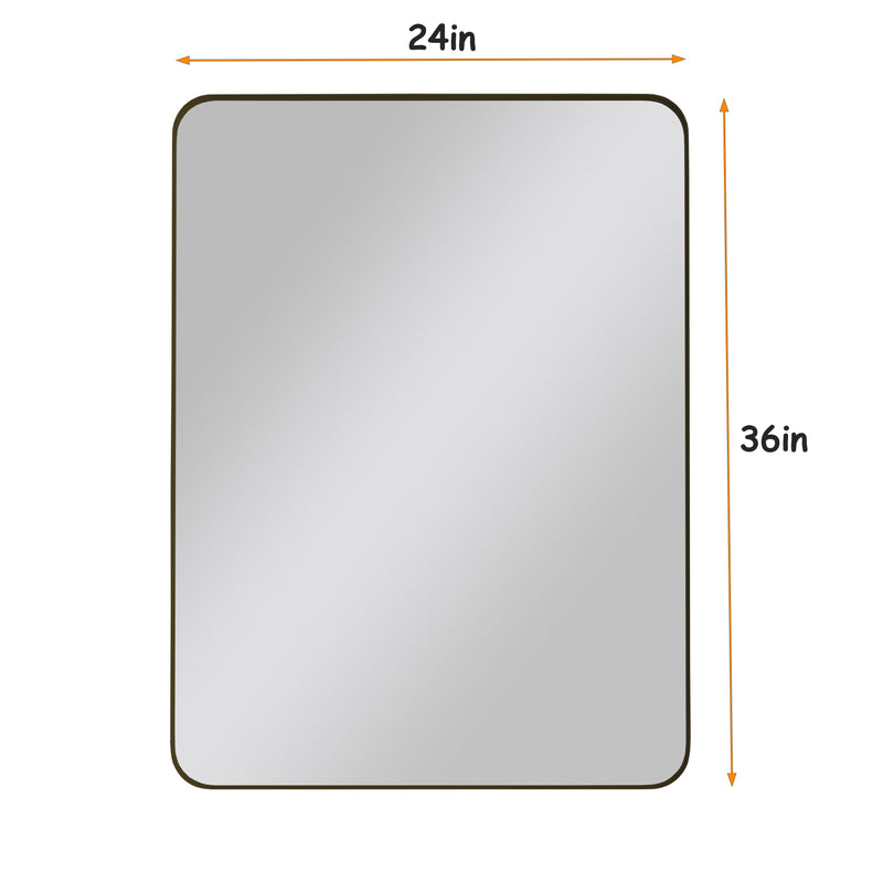 Wall Mirror Rectangular Mirror Metal Framed Mirror Vanity Mirror Dressing Mirror, For Bathroom, Living Room, Bedroom