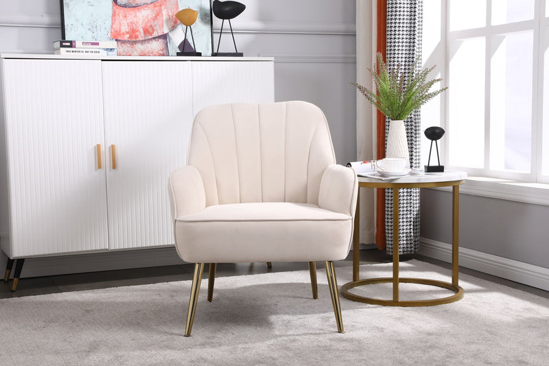 Modern Mid-Century Chair Linen Sherpa Armchair For Living Room Bedroom Office