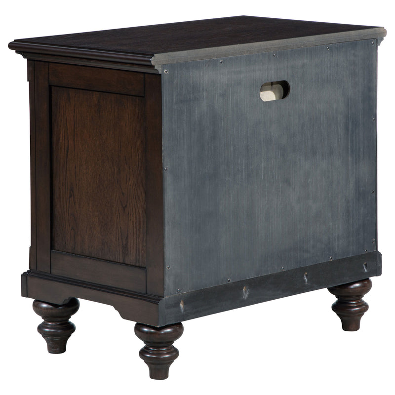 Andover - 1-Drawer Nightstand Bedside Table - Dark Oak