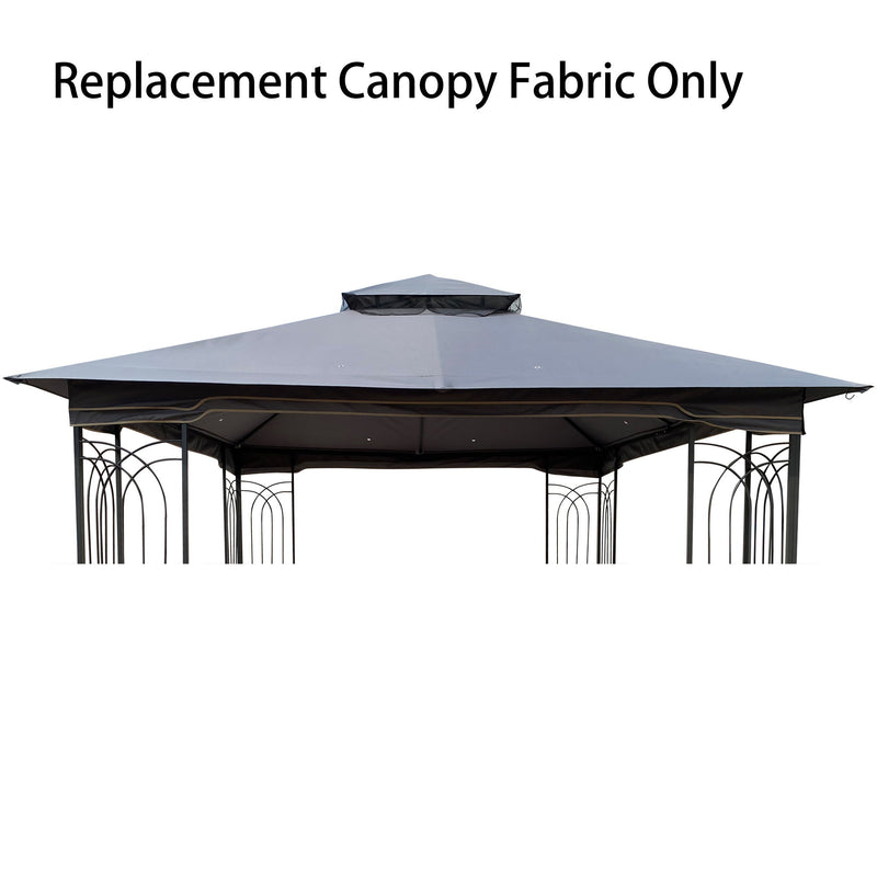 Patio Double Roof Gazebo Replacement Canopy Top Fabric